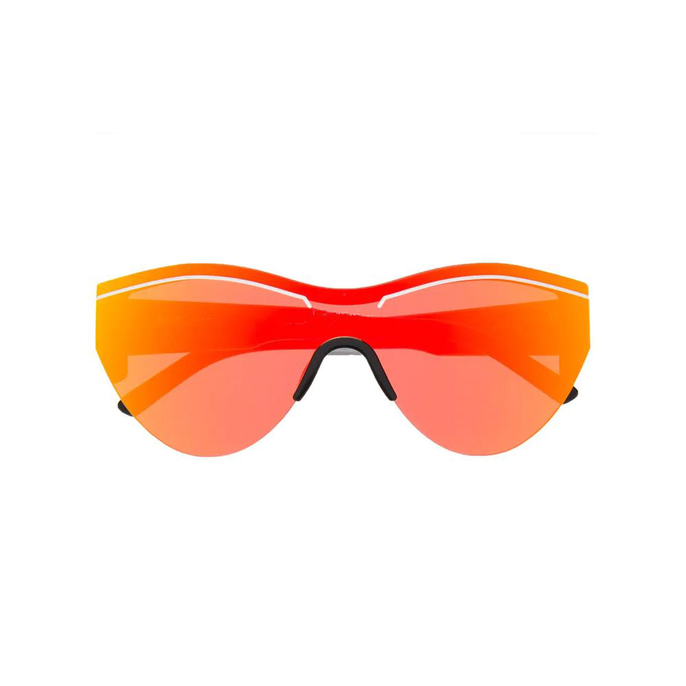 reflective round-frame sunglasses